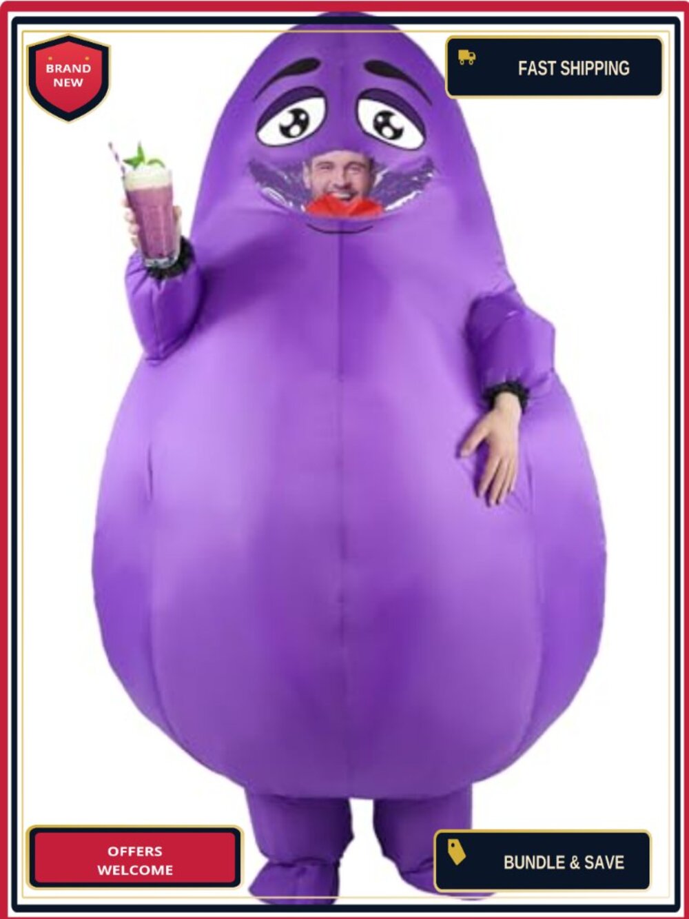 Inflatable Full Body Costume Halloween Blow Up Adult Suit Fan Operated